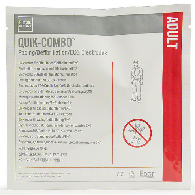 Physio-Control Defibrillation / ECG Electrode Pads with Edge Quik-Combo