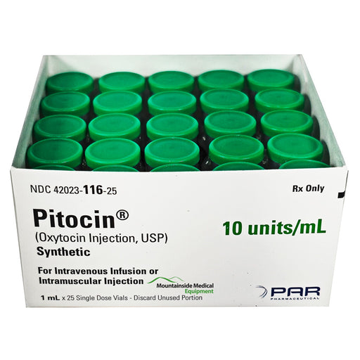 Pitocin Oxytocin Injection 1 mL Vials by Par used to induce labor and manage postpartum bleeding during childbirth.