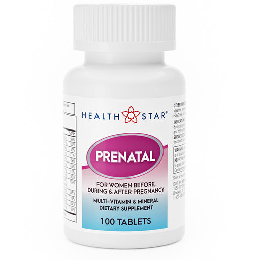Prenatal Vitamin Supplement Tablets by HealthStar 