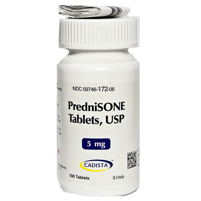 Presnisone Tablets 5 mg by Cadista NDC 59746-0172-06