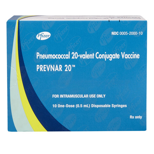 Prevnar 20 Pneumococcal 20-valent Conjugate Vaccine [Diphtheria CRM197 Protein] 0.5 mL x 10/Pack ** Requires Refrigeration (RX)