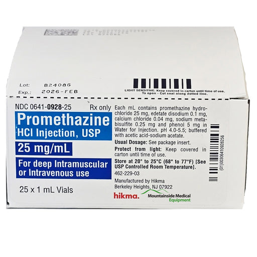 Promethazine HCL for Injection 25 mg by Himka NDC 00641-0928-25