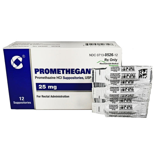 Promethegan Promethazine HCL Suppositories 25 mg: Eases nausea, allergy symptoms, and motion sickness for reliable relief.