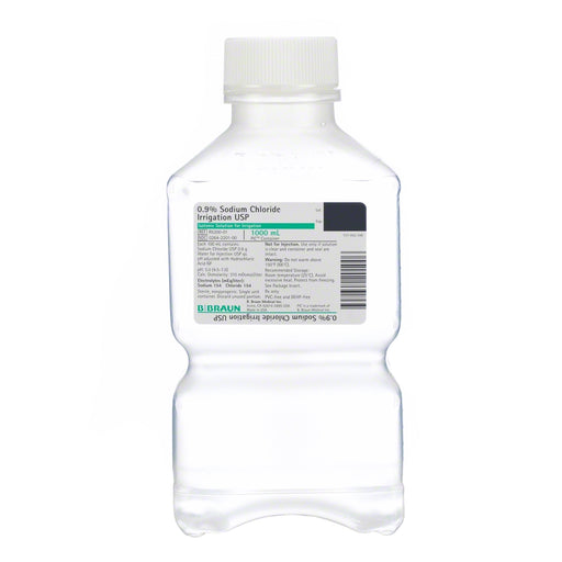 Sodium Chloride 0.9% Irrigation Saline Solution 1000 mL, 16/cs