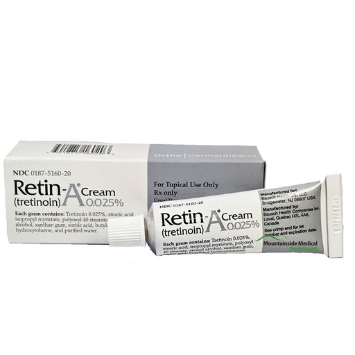 Retin-A Cream 0.025% Trerinon by Bausch Health NDC 00187-5160-20