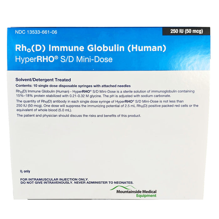 Rho (D) Immune Globulin (Human) HyperRHO Mini Dose