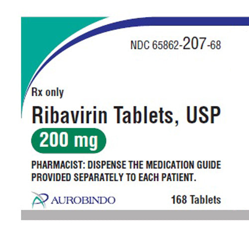 Ribavirin Tablets 200 mg by Aurobindo 65862-0207-68