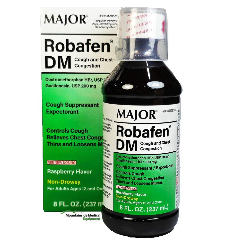 Robafen DM Cough Suppressant Chest Congestion Expectorant 8 oz by Major