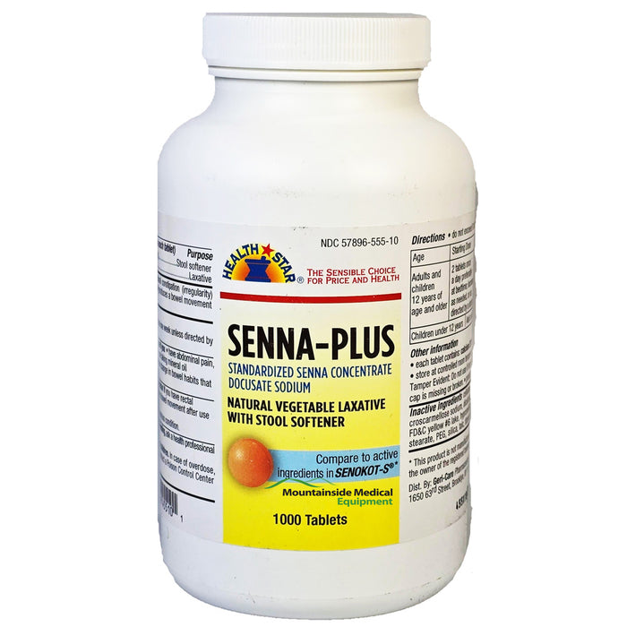 Senna-Plus Natural Vegetable Laxative with Stool Softner Geri-Care 57896-0555-10