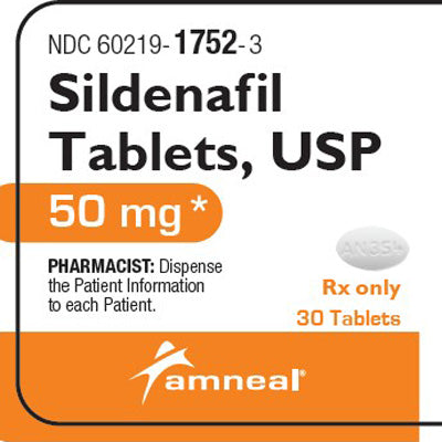 Sildenafil Citrate Tablets 50 mg by Amneal 30 Count 