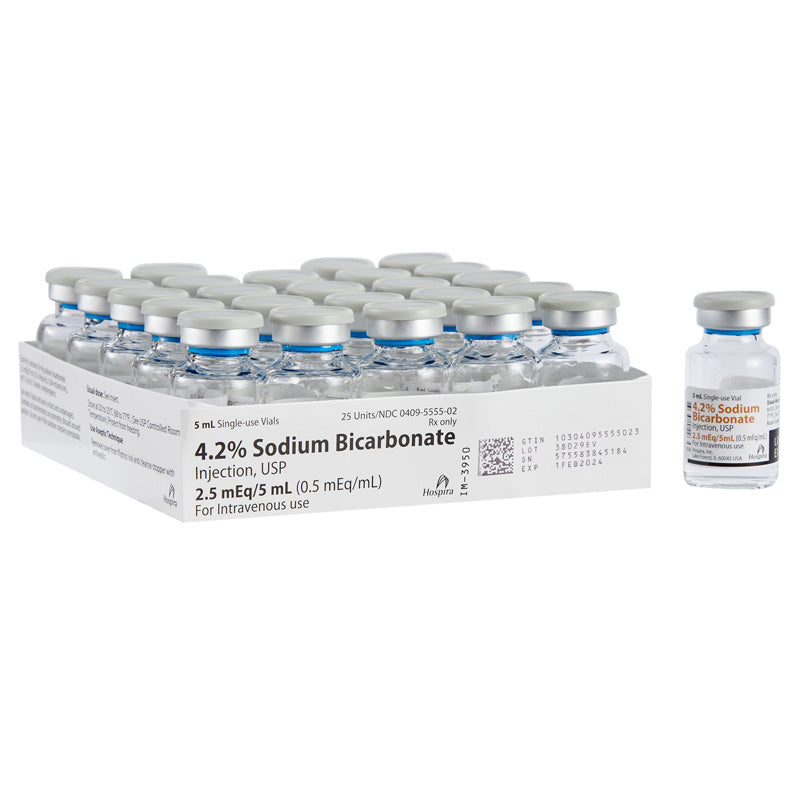 Sodium Bicarbonate 4.2% Injection used for treating metabolic acidosis and restoring pH balance in emergencies and critical care settings.