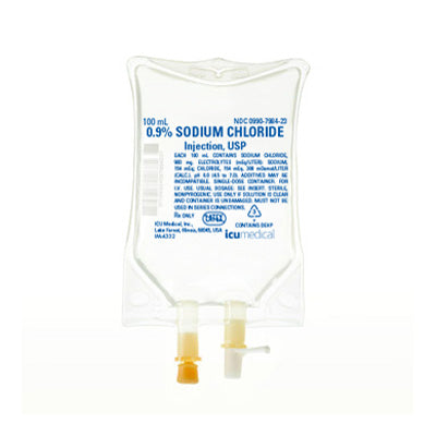 Sodium Chloride 0.9% IV Solution Bags for Injection 100 mL