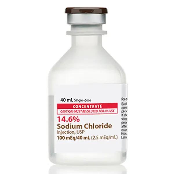 Sodium Chloride Injection 14.6% (Concentrated) Single-Dose Vials 40 mL x 25/Box by Pfizer (RX)