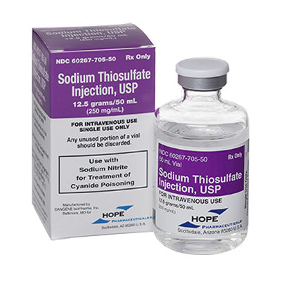 Sodium Thiosulfate 250 mg Single Dose Vial by Hope Pharma ND 60267-0705-50