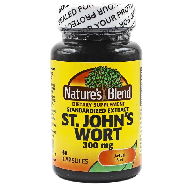 St. John's Wort Extract 300mg by Nature's Blend, 60 Capsules