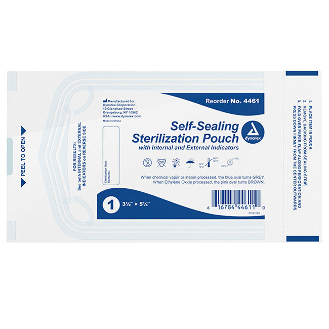 Sterilization Pouches 3.5" x 5" for dental or medical tools, ensuring infection control, hygiene, and safe instrument storage.