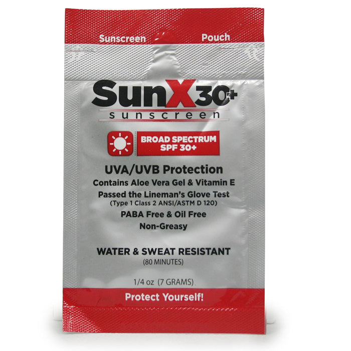 SunX Sunscreen with Dispenser Box 30+ SPF Lotion Unit Dose Packets