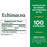 Supplement Facts for Echinacea Purpurea 400mg Herbal Supplement