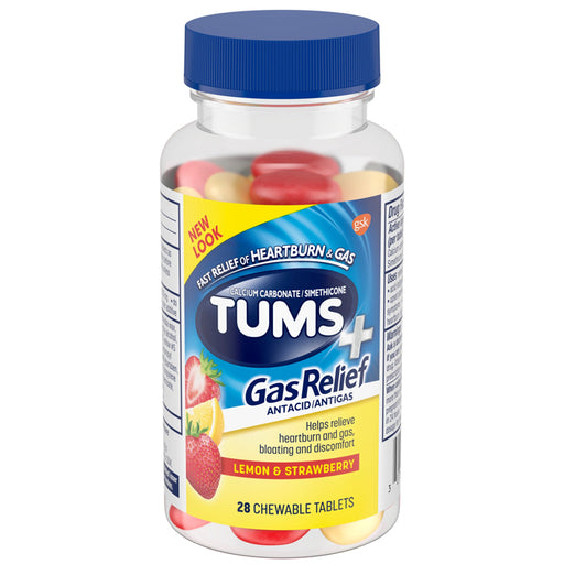 TUMS Antacid Chewy Bites for heartburn relief and promoting digestive health support.