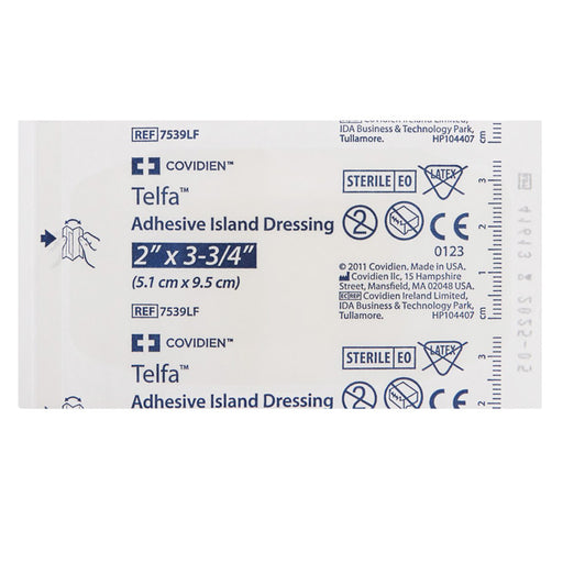 Telfa Adhesive Island Dressing 2 x 3.75", perfect for wound care, ensures secure, gentle adhesion and promotes healing.