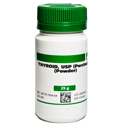 Thyroid USP (Porcine Powder) API 25 gram Bottle 1654-04