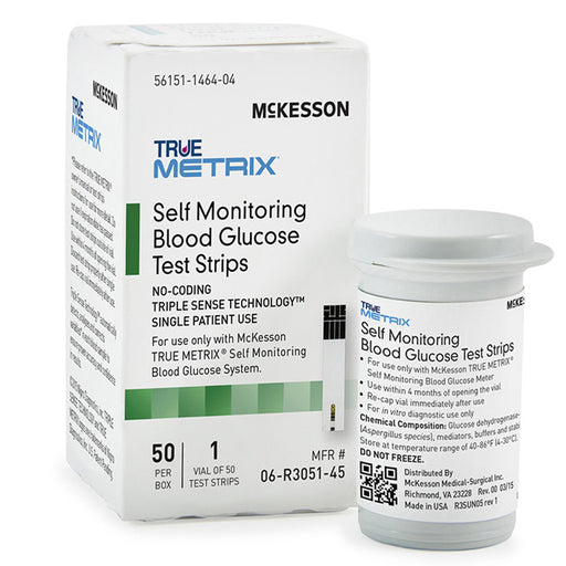 True Metrix Blood Glucose Test Strips, 50 Count