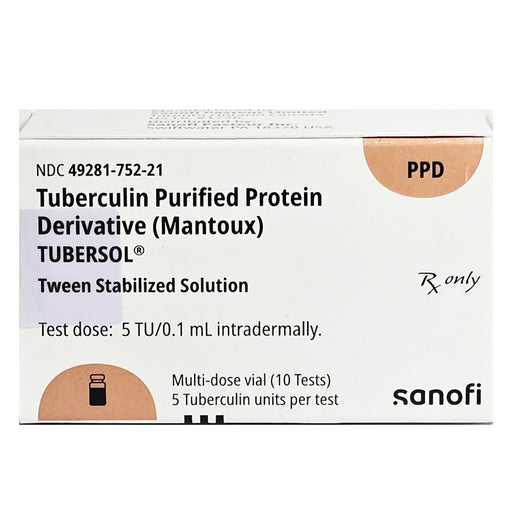 Tubersol Tuberculin Purified Protein Derivative Mantoux 10 tests bySanofi NDC 49281-0752-21