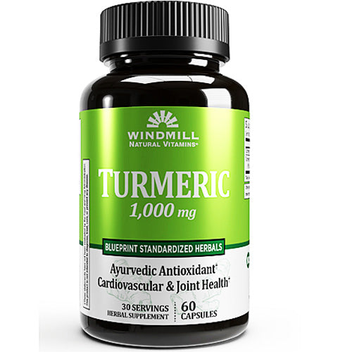 Turmeric Curcumin Caplets 1000 mg 60 Capsules by Windmill