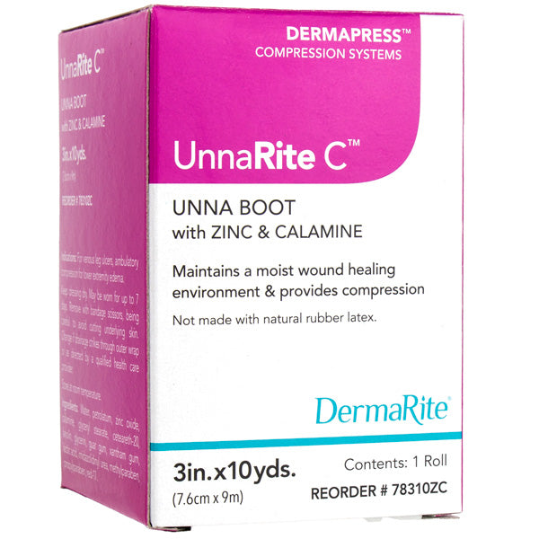 Unna Boot UnnaRite C Bandage with Zinc Oxide and Calamine for Compression Therapy