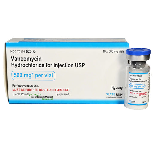 Vancomycin HCL Injection 500 mg by Slate Run Pharmaceuticals