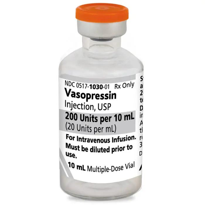 Vasopressin Injection Multiple Dose Vial 10 mL — Mountainside Medical ...