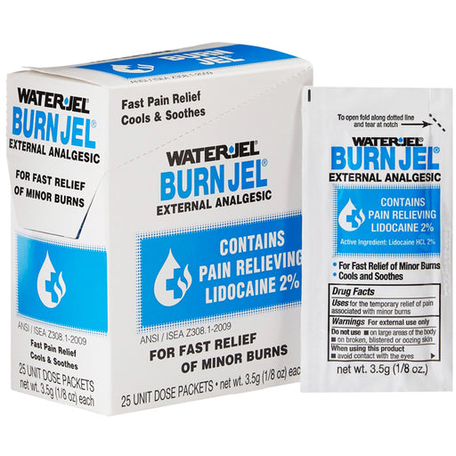 Water Jel Burn Jel Burn Relief Topical Gel 3.5 Gram Individual Packets 25-pack