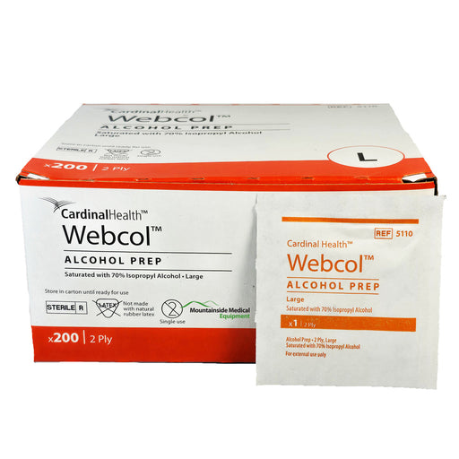 Webcol Alcohol Prep Pads Large 5110 Cardinal Health