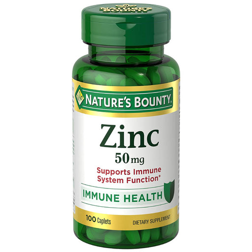 Zinc (Zinc Gluconate) 50 mg Caplets for Immune Health by Nature's Bounty