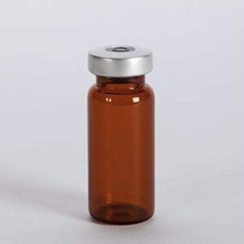 Empty Glass Vial, Sterile, Amber, 25 pack for secure medicine storage, healthcare and lab safety.