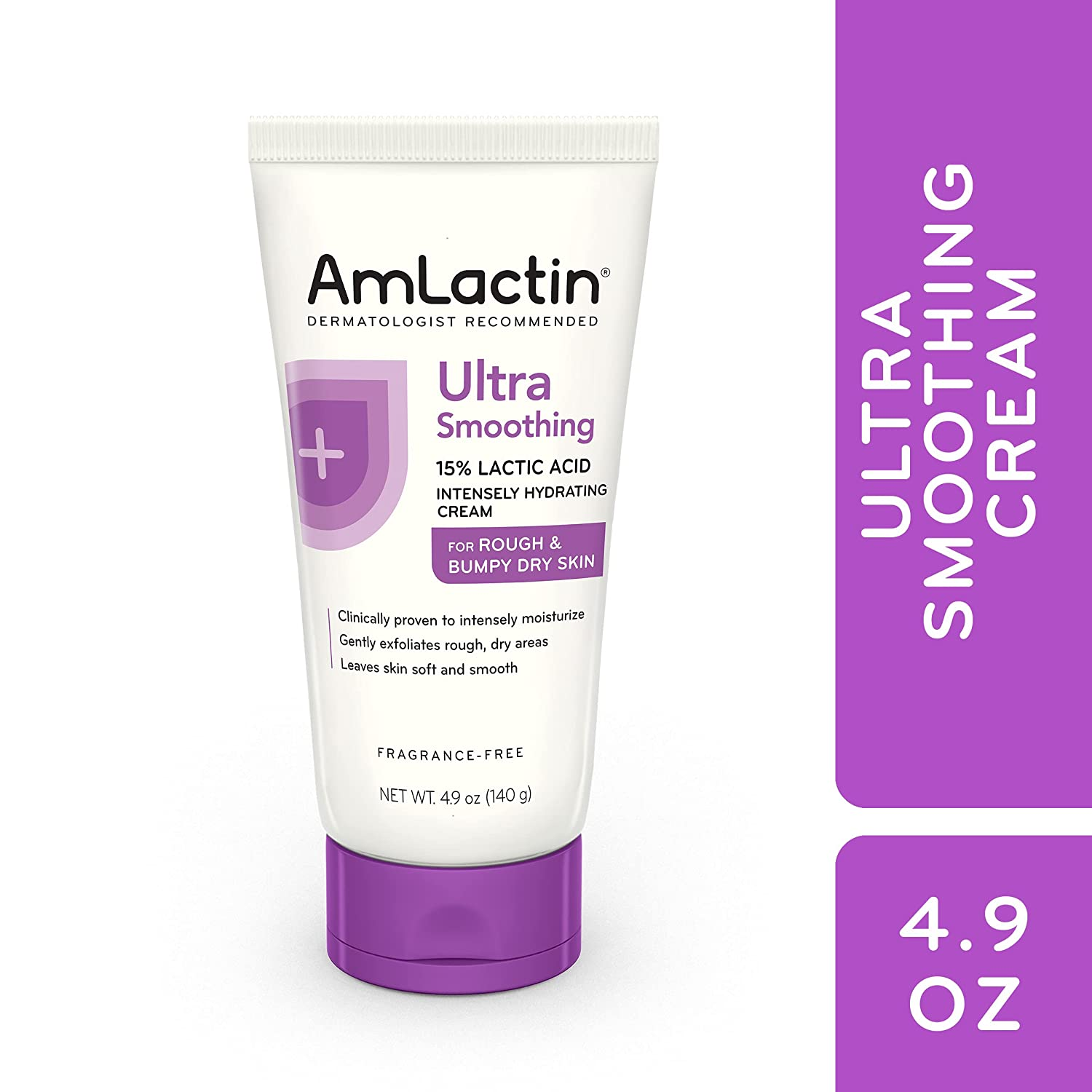  AmLactin Ultra Smoothing - 4.9 oz Body & Hand Cream with 15%  Lactic Acid - Exfoliator and Moisturizer for Rough and Bumpy Dry Skin  (Packaging May Vary) : Beauty & Personal Care