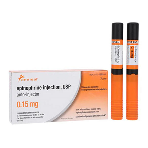 Amneal Epinephrine AutoInjector 0.15 mg Injection Syringe