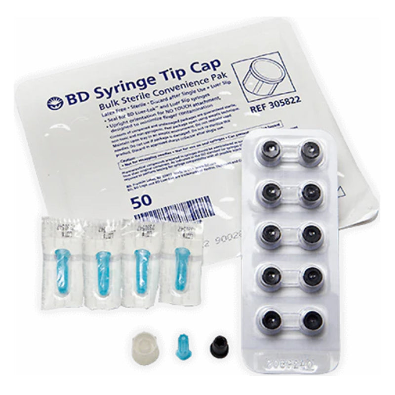 BD 308341 Syringe Tip Caps - Sterile Luer Syringe Tip Cap Tray 200 x 10