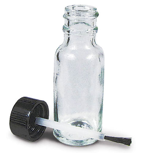 Round Glass Bottles With Cork Stoppers, Set of 2, Holds 7 Ounces 