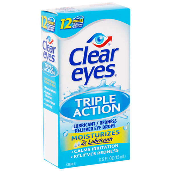Clear Eyes Contact Lens Relief Soothing Eye Drops - 0.5 fl oz bottle