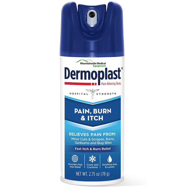  Dermoplast Pain, Burn & Itch Relief Spray for Minor Cuts, Burns  and Bug Bites, 2.75 Oz, Pack of 2 (Packaging May Vary) : Health & Household