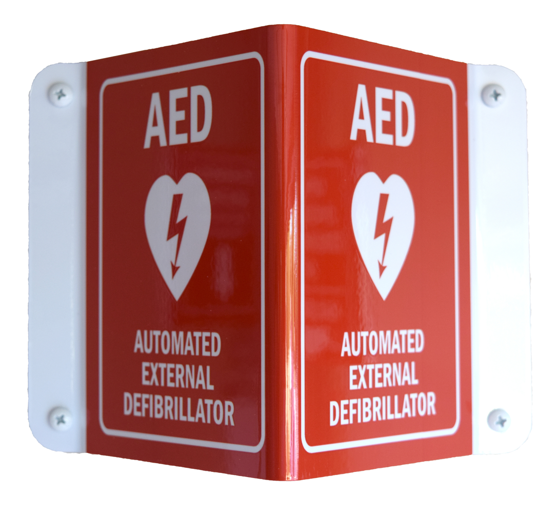 automated external defibrillator sign