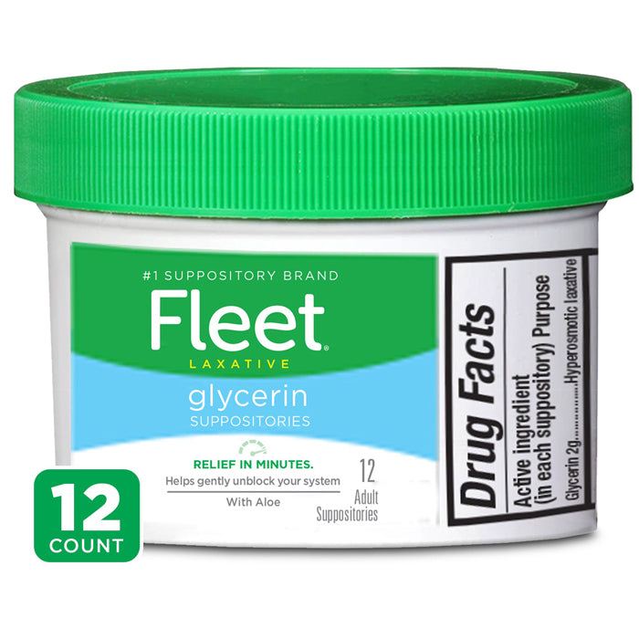 Fleet Adult Laxative Glycerin Suppositories 50 ea, Laxatives