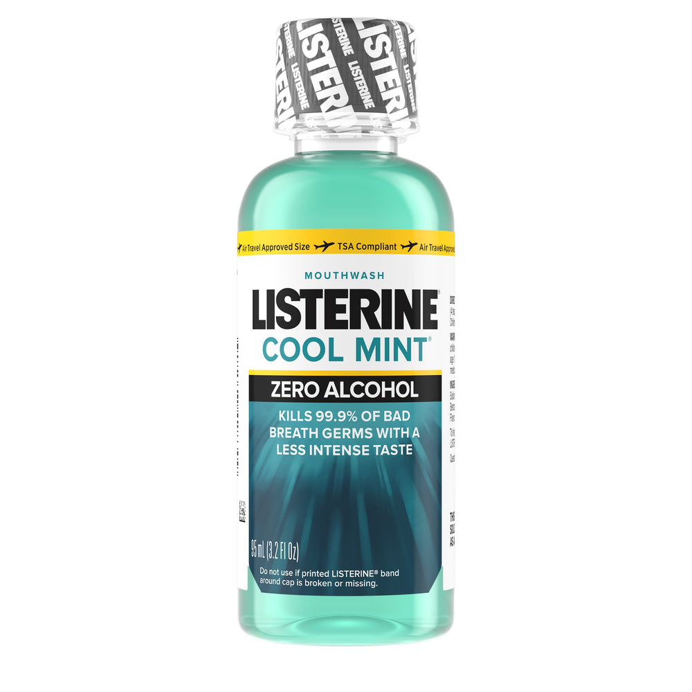 Listerine Zero Alcohol Mouthwash For Bad Breath Cool Mint
