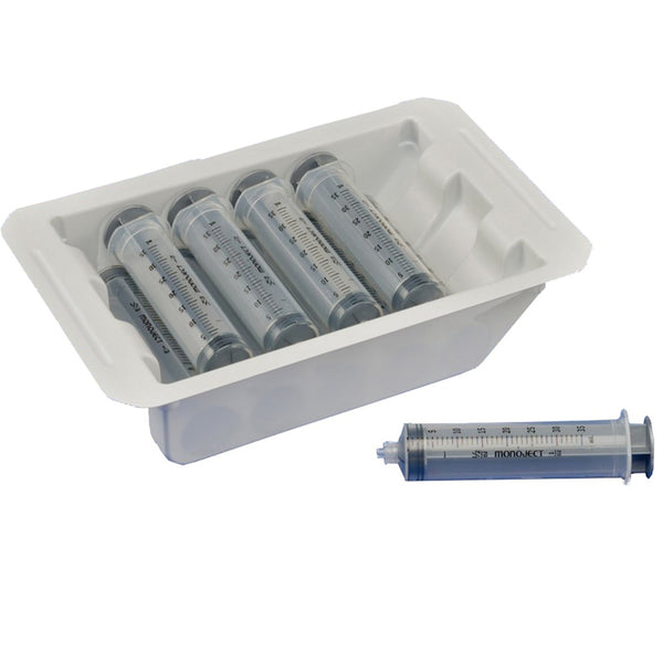 Monoject Pharmacy Tray 3mL Luer Lock Tip Syringe without Needle, 25 Count