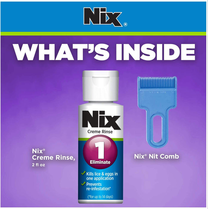  Nix Ultra Superlice Treatment, All-in-One Shampoo, 4 Fl Oz &  Lice Removal Comb : Health & Household