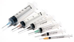 Syringe with Needle, 3mL, Luer Lock, 23ga x 1, 100/bx