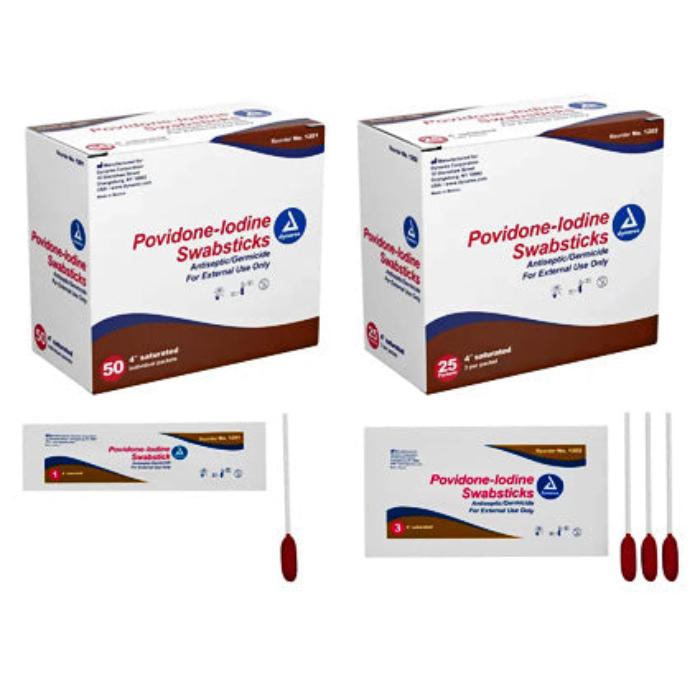 Povidone Iodine Swab Sticks for antiseptic care, promoting wound sterilization and infection prevention.