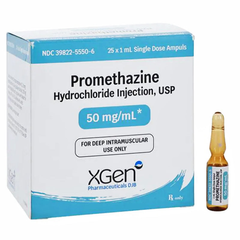 Promethazine HCl for Injection 50 mg mL Ampules 1 mL x 25 Tray