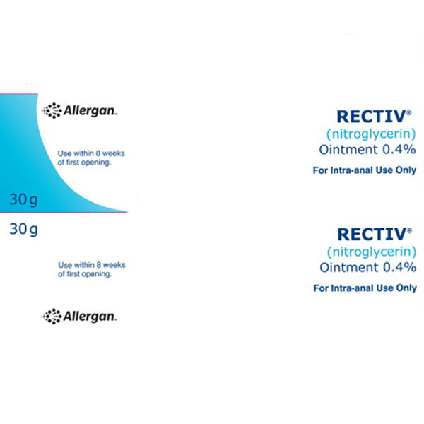 Buy Allergan Pharmaceuticals Rectiv Ointment 0.4% for Anal Fissure Pain Relief  online at Mountainside Medical Equipment